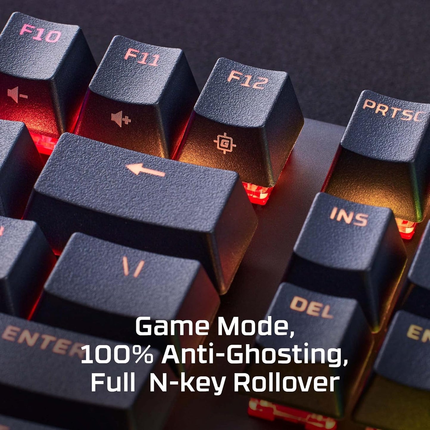 HyperX Alloy Origins PBT - لوحة مفاتيح ميكانيكية للألعاب، أغطية مفاتيح PBT، إضاءة RGB، مدمج، هيكل من الألومنيوم، أقدام قابلة للتعديل، قابلة للتخصيص مع HyperX NGENUITY، ذاكرة مدمجة - مفتاح HyperX Clicky Blue (صندوق مفتوح)