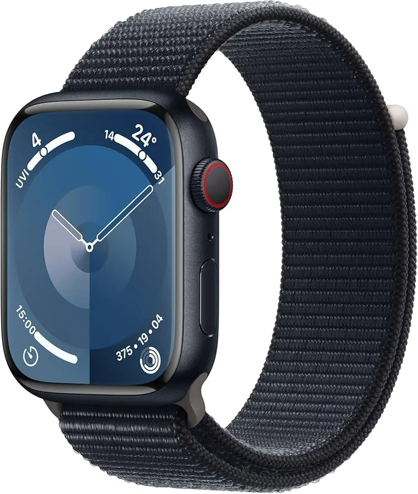 ساعة Apple Watch Series 9 (GPS 45mm) - لون Midnight Aluminum مع حزام رياضي