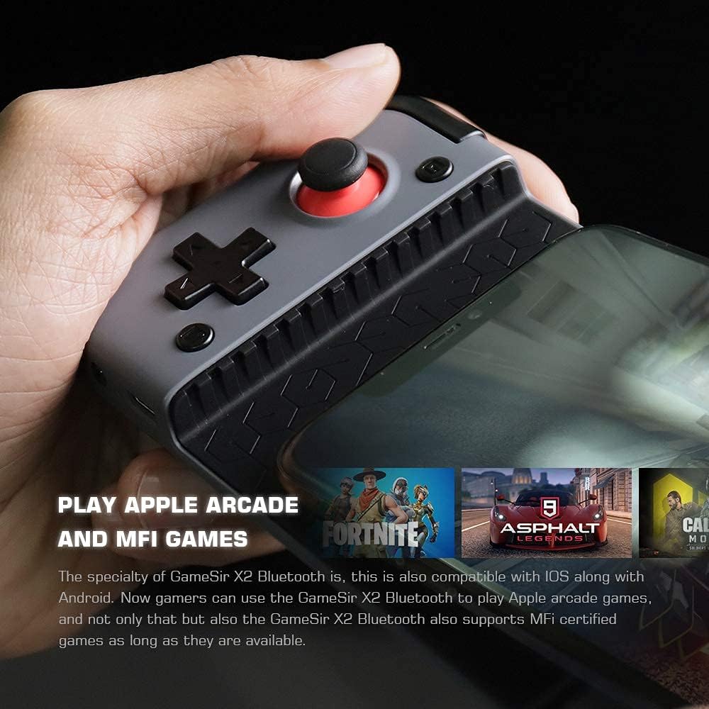 وحدة تحكم الألعاب اللاسلكية GameSir X2 Bluetooth، منفذ Type-C، مفتاح Turbo مخصص، Bluetooth 5.0 يدعم Android/iOS iPhone Xbox Cloud Gaming، Google Stadia، GeForce Now، MFi Apple Arcade Games