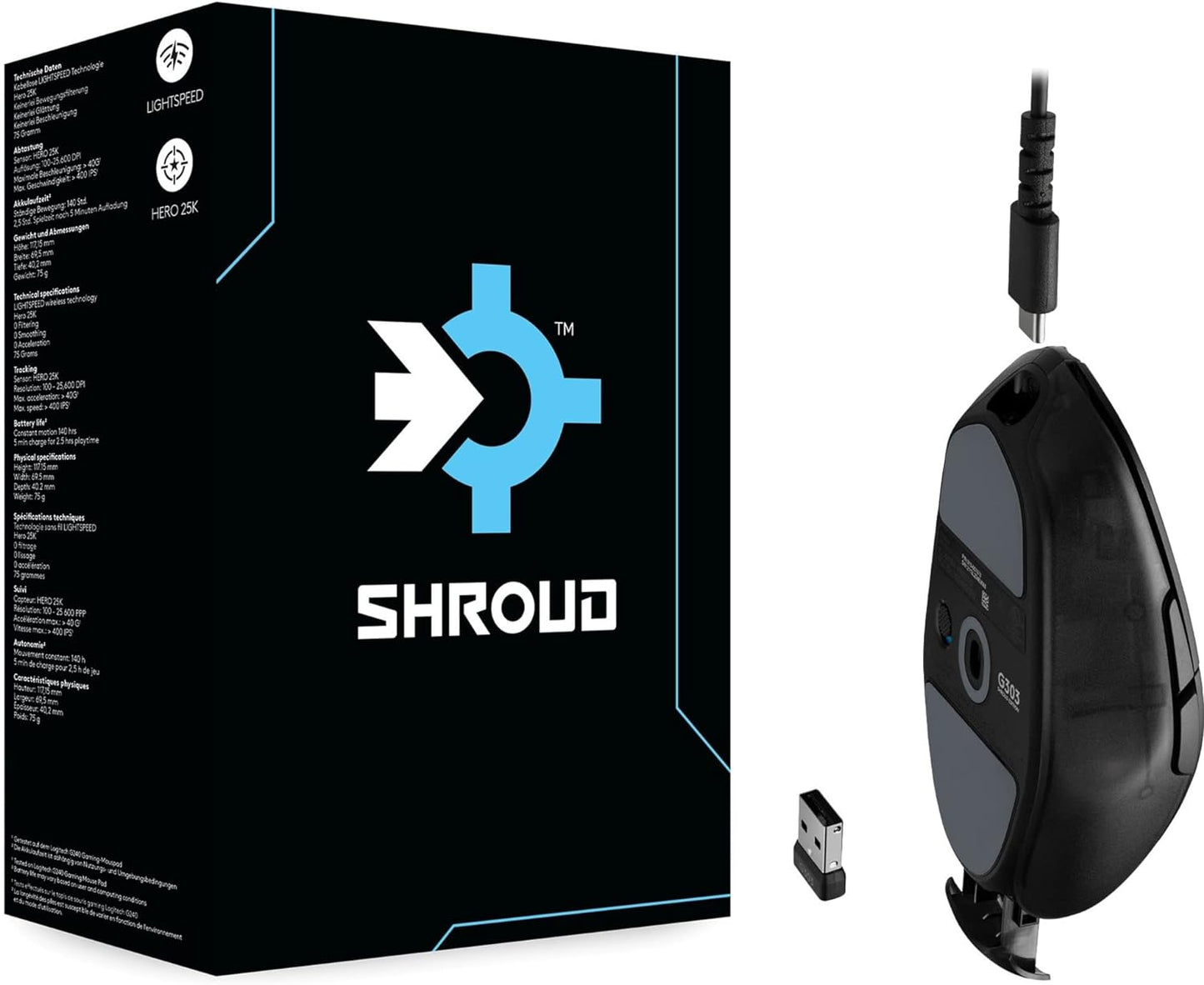 ماوس الألعاب اللاسلكي من لوجيتك G303 SHROUD EDITION