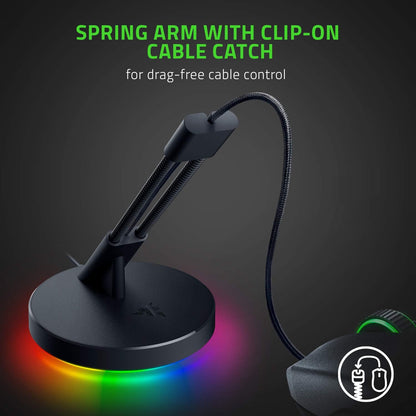 Razer Gaming Mouse Bungee V3: دعم ماوس سلكي بدون سحب - لأداء على مستوى الرياضات الإلكترونية - قاعدة مرجحة - أقدام مضادة للانزلاق - أسود كلاسيكي