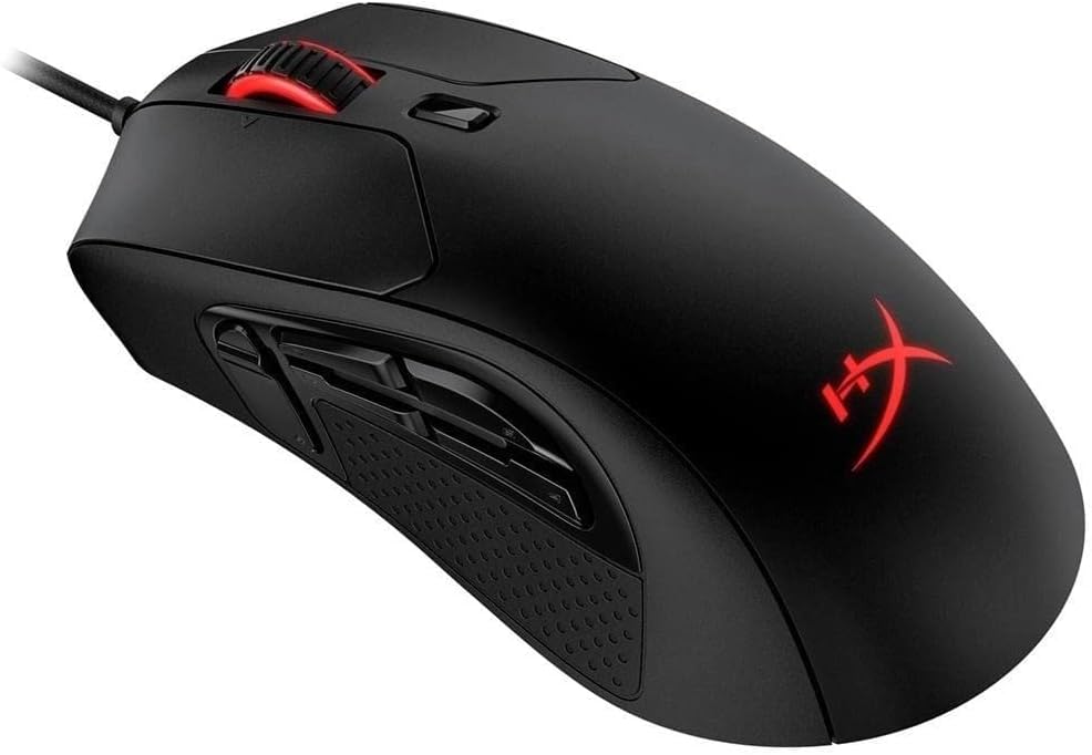 HyperX Pulsefire Raid (صندوق مفتوح) - ماوس ألعاب، 11 زرًا قابلاً للبرمجة، RGB، تصميم مريح، مقابض جانبية مريحة، تخصيص يتحكم فيه البرنامج، أسود