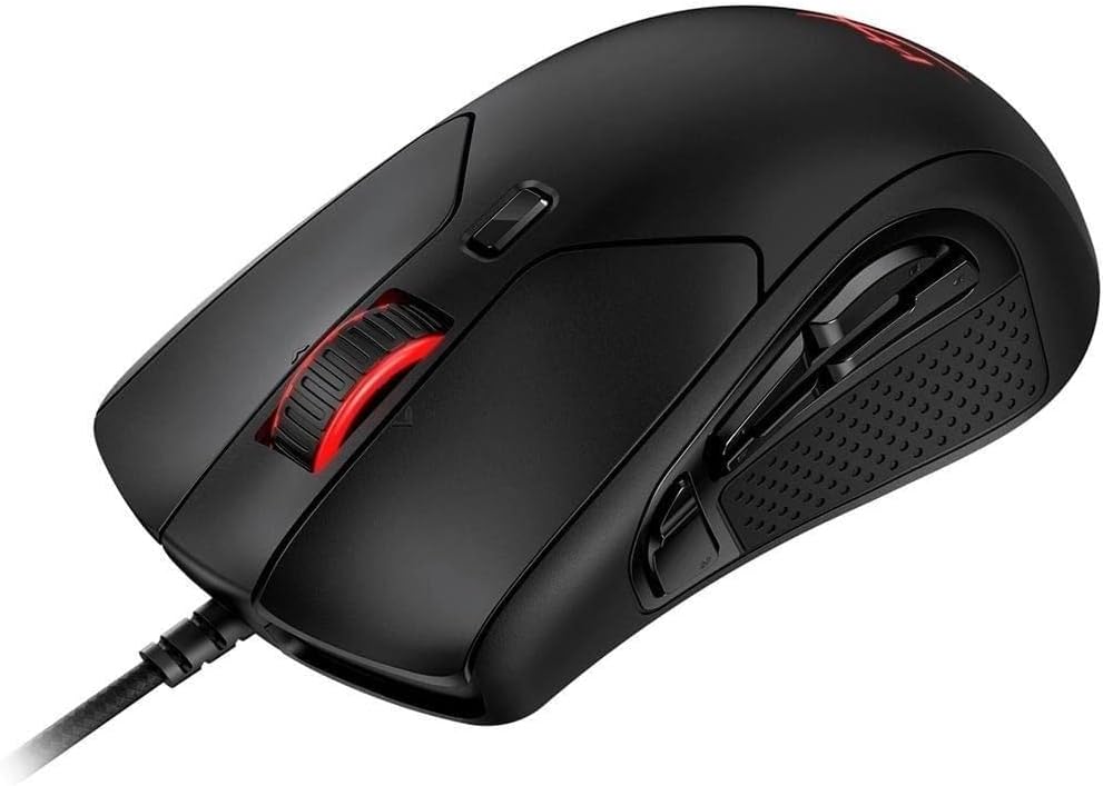 HyperX Pulsefire Raid (صندوق مفتوح) - ماوس ألعاب، 11 زرًا قابلاً للبرمجة، RGB، تصميم مريح، مقابض جانبية مريحة، تخصيص يتحكم فيه البرنامج، أسود