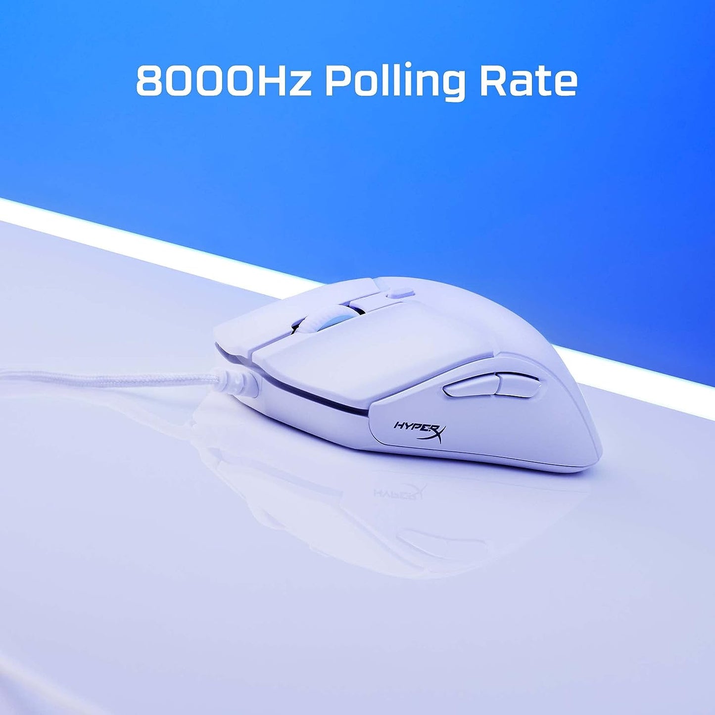 HyperX Pulsefire Haste 2 (صندوق مفتوح) – ماوس ألعاب سلكي – خفيف الوزن للغاية، 53 جرام، معدل استقصاء 8000 هرتز، مستشعر دقيق، كابل Hyperflex 2، التوصيل والتشغيل – أسود