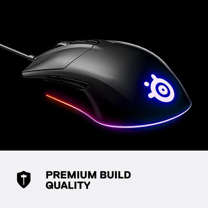 SteelSeries Rival 3 - ماوس الألعاب - مستشعر بصري TrueMove Core 8,500 CPI - 6 أزرار قابلة للبرمجة - أزرار تشغيل منفصلة