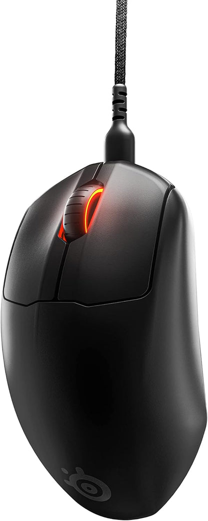 ماوس الألعاب SteelSeries Esports Mini FPS خفيف الوزن للغاية 61 جم - إصدار Prime Mini - 5 أزرار قابلة للبرمجة - مستشعر TrueMove Pro بدقة 18K CPI - مفاتيح بصرية مغناطيسية - قابلة للتخصيص - إضاءة RGB - جهاز الكمبيوتر/جهاز Mac