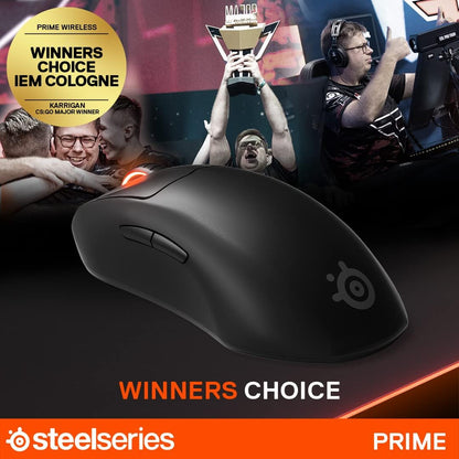 ماوس الألعاب SteelSeries Esports Mini FPS خفيف الوزن للغاية 61 جم - إصدار Prime Mini - 5 أزرار قابلة للبرمجة - مستشعر TrueMove Pro بدقة 18K CPI - مفاتيح بصرية مغناطيسية - قابلة للتخصيص - إضاءة RGB - جهاز الكمبيوتر/جهاز Mac