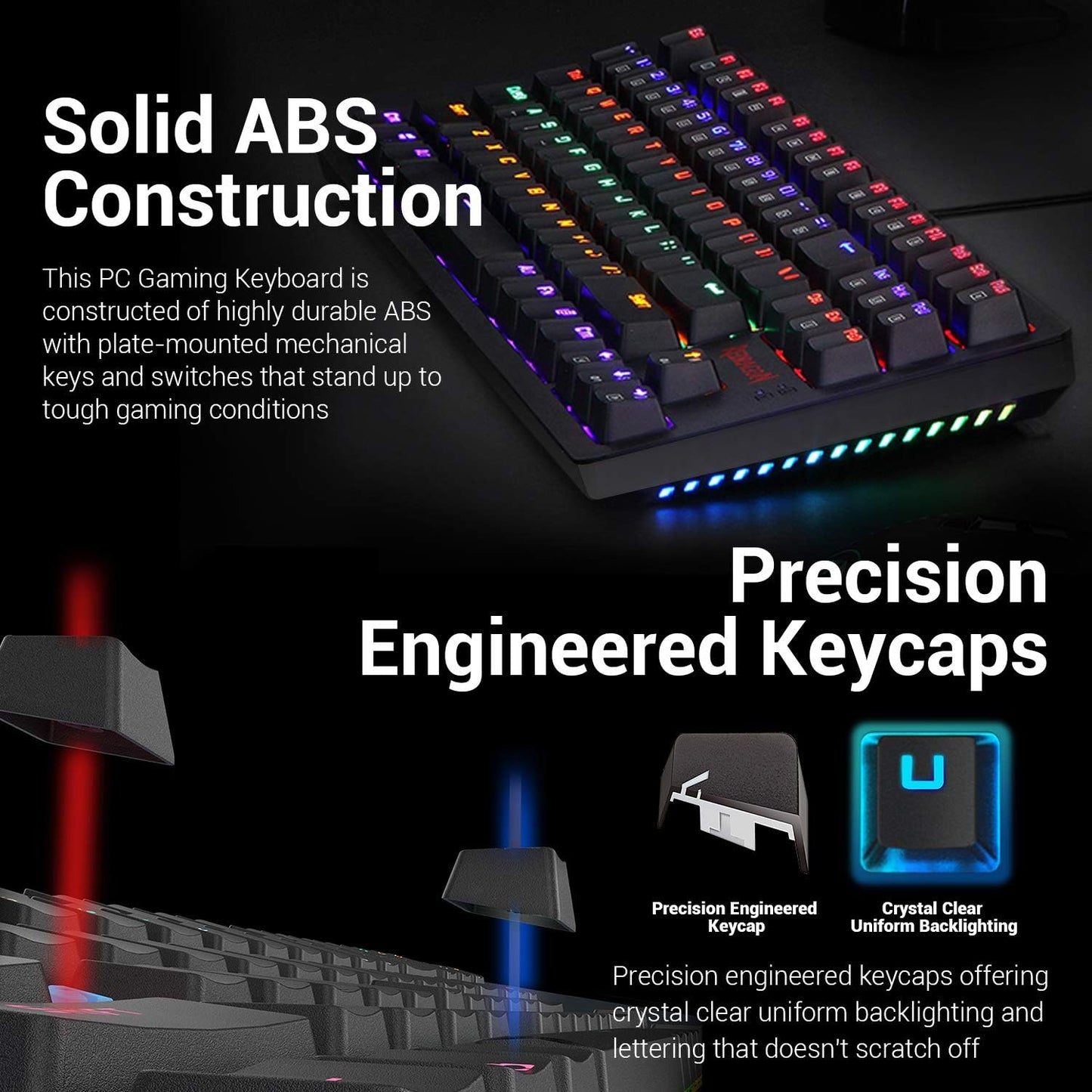 Redragon K598 TKL لوحة مفاتيح ميكانيكية لاسلكية بني مفاتيح مدمجة 87 مفتاح بدون مفتاح RGB LED لوحة مفاتيح ألعاب بإضاءة خلفية لأجهزة الكمبيوتر التي تعمل بنظام Windows