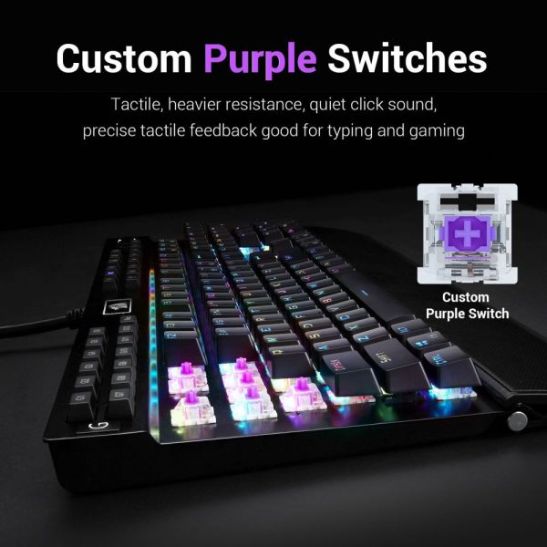 لوحة مفاتيح ميكانيكية للألعاب Redragon K550، إضاءة خلفية LED RGB مع مفاتيح بنية، تسجيل ماكرو، مسند للمعصم، التحكم في مستوى الصوت، حجم كامل، Yama، ممر USB لألعاب Windows PC (أسود)