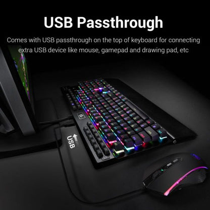 لوحة مفاتيح ميكانيكية للألعاب Redragon K550، إضاءة خلفية LED RGB مع مفاتيح بنية، تسجيل ماكرو، مسند للمعصم، التحكم في مستوى الصوت، حجم كامل، Yama، ممر USB لألعاب Windows PC (أسود)