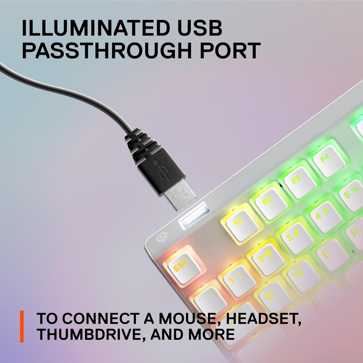 SteelSeries Apex 7 TKL Ghost - لوحة مفاتيح ميكانيكية للألعاب - شاشة OLED الذكية - خطية وهادئة - أغطية مفاتيح Doubleshot PBT Pudding - تخطيط QWERTY الأمريكي