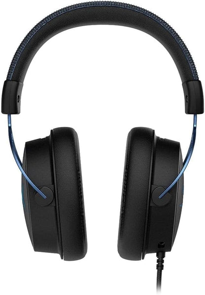 HyperX Cloud Alpha S (OPEN BOX) - سماعة رأس لألعاب الكمبيوتر الشخصي، صوت محيطي 7.1، صوت جهير قابل للتعديل، برامج تشغيل مزدوجة الغرفة، خلاط دردشة، جلد مسامي، رغوة الذاكرة، وميكروفون لإلغاء الضوضاء - أزرق