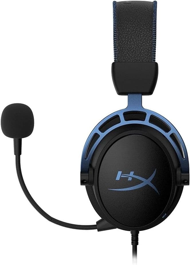HyperX Cloud Alpha S (OPEN BOX) - سماعة رأس لألعاب الكمبيوتر الشخصي، صوت محيطي 7.1، صوت جهير قابل للتعديل، برامج تشغيل مزدوجة الغرفة، خلاط دردشة، جلد مسامي، رغوة الذاكرة، وميكروفون لإلغاء الضوضاء - أزرق