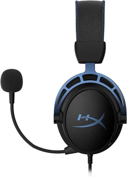 HyperX Cloud Alpha S (OPEN BOX) - سماعة رأس لألعاب الكمبيوتر الشخصي، صوت محيطي 7.1، صوت جهير قابل للتعديل، برامج تشغيل مزدوجة الغرفة، خلاط دردشة، جلد مسامي، رغوة الذاكرة، وميكروفون لإلغاء الضوضاء - أزرق
