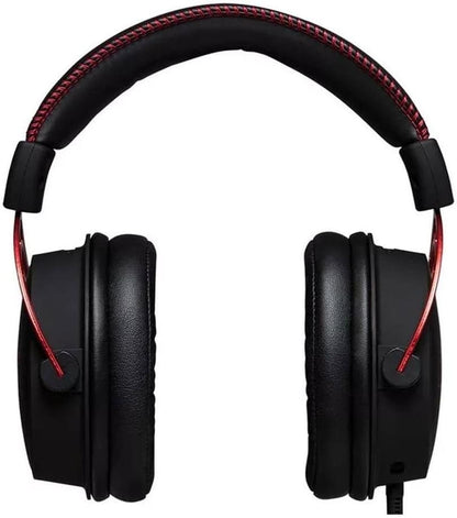 HyperX Cloud Alpha (OPEN BOX) - سماعة رأس للألعاب، برامج تشغيل مزدوجة الغرفة، راحة أسطورية، إطار من الألومنيوم، ميكروفون قابل للفصل، يعمل على الكمبيوتر الشخصي، PS4، PS5، Xbox One/ Series X|S، Nintendo Switch والهاتف المحمول - أحمر