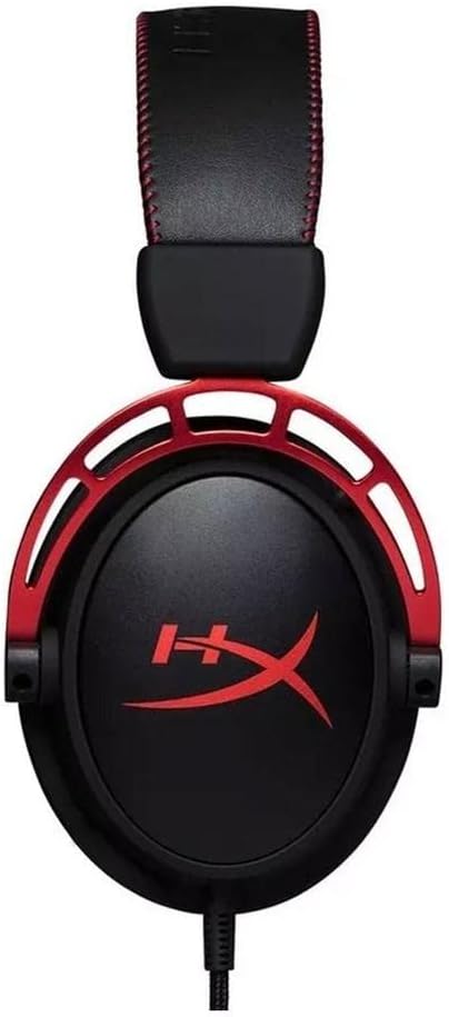 HyperX Cloud Alpha (OPEN BOX) - سماعة رأس للألعاب، برامج تشغيل مزدوجة الغرفة، راحة أسطورية، إطار من الألومنيوم، ميكروفون قابل للفصل، يعمل على الكمبيوتر الشخصي، PS4، PS5، Xbox One/ Series X|S، Nintendo Switch والهاتف المحمول - أحمر