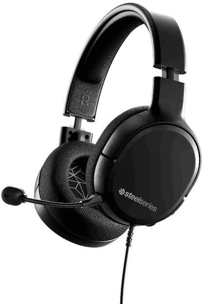 SteelSeries Arctis 1 - متوافق مع جميع المنصات - لأجهزة PS4 وPS5 والكمبيوتر الشخصي وXbox وNintendo Switch & Lite والهاتف المحمول - ميكروفون Clearcast قابل للفصل (PlayStation)، أسود