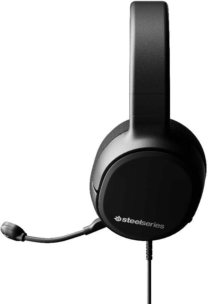 SteelSeries Arctis 1 - متوافق مع جميع المنصات - لأجهزة PS4 وPS5 والكمبيوتر الشخصي وXbox وNintendo Switch & Lite والهاتف المحمول - ميكروفون Clearcast قابل للفصل (PlayStation)، أسود