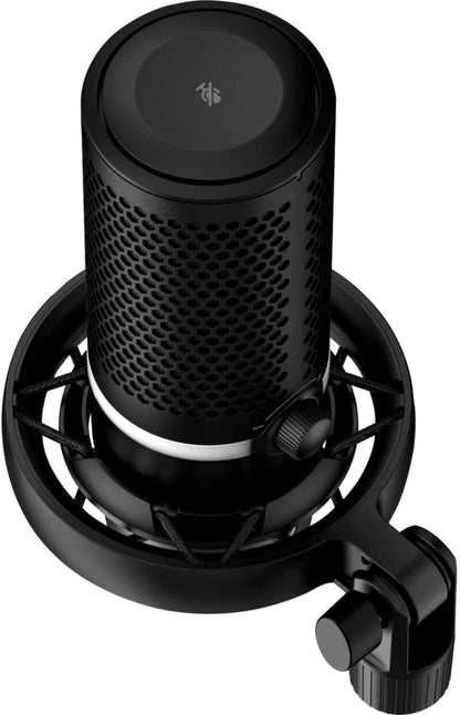 ميكروفون مكثف USB HyperX DuoCast (علبة مفتوحة) RGB للكمبيوتر الشخصي، PS5، PS4، Mac، حامل صدمات منخفض الارتفاع، قلبي الشكل، متعدد الاتجاهات، مرشح بوب، التحكم في المكسب، الألعاب، البث، البث الصوتي، Twitch، YouTube، Discord