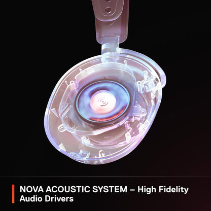 سماعة الألعاب اللاسلكية SteelSeries Arctis Nova 7 متعددة المنصات - إصدار Dragon - مجموعتان من لوحات مكبرات الصوت - لاسلكية مزدوجة 2.4 جيجا هرتز وبلوتوث - بطارية شحن سريع 38 ساعة - الكمبيوتر الشخصي، بلاي ستيشن، ماك، الهاتف المحمول، سويتش