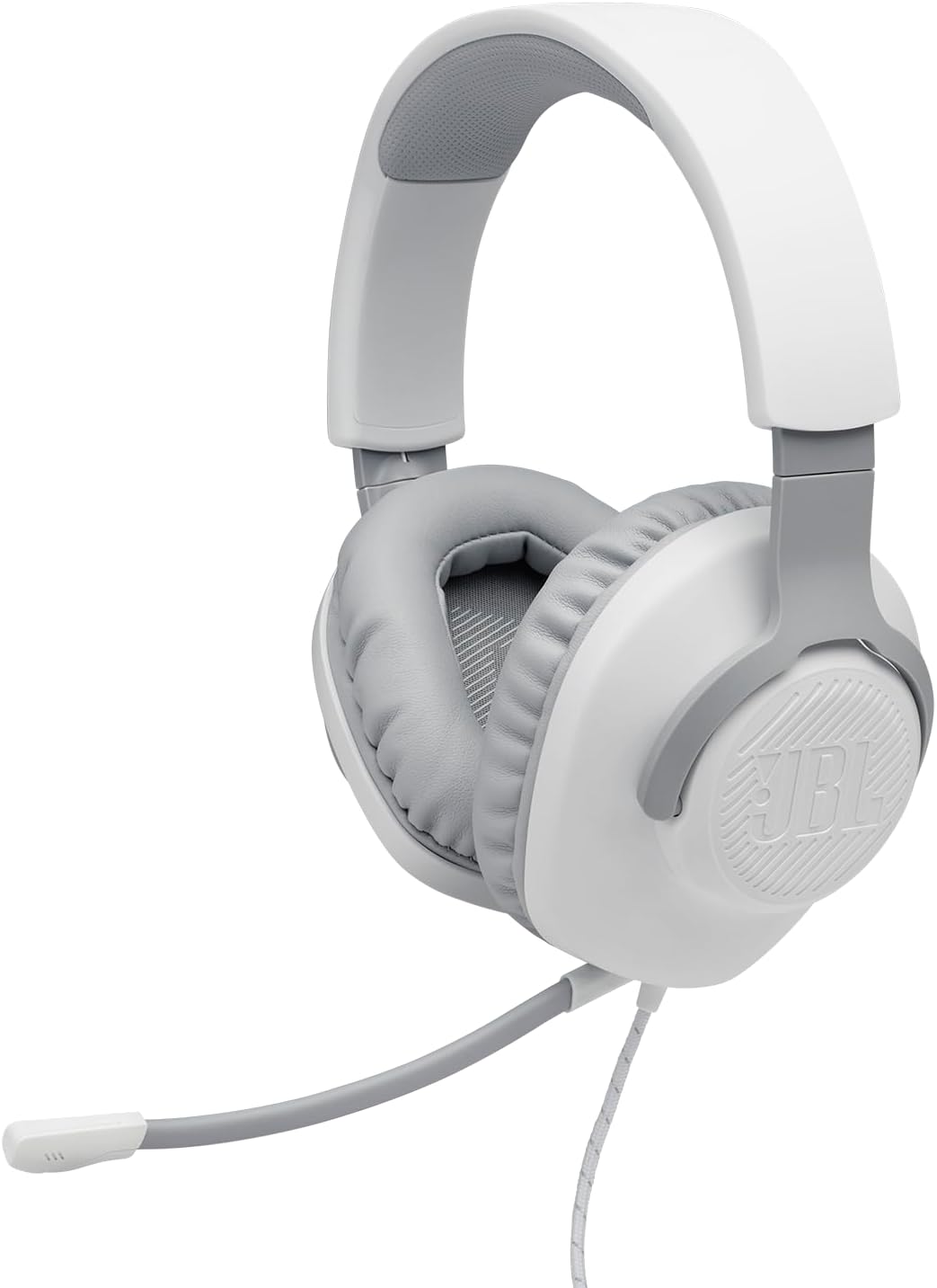 JBL Quantum 100 - سماعات رأس سلكية للألعاب - أبيض، كبير