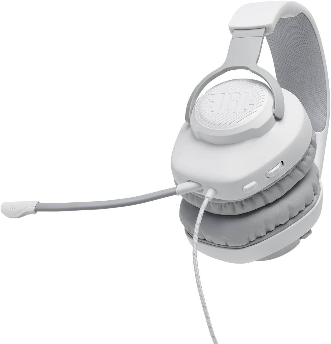 JBL Quantum 100 - سماعات رأس سلكية للألعاب - أبيض، كبير