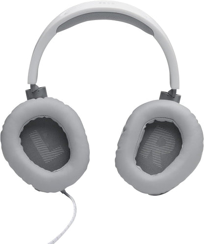 JBL Quantum 100 - سماعات رأس سلكية للألعاب - أبيض، كبير