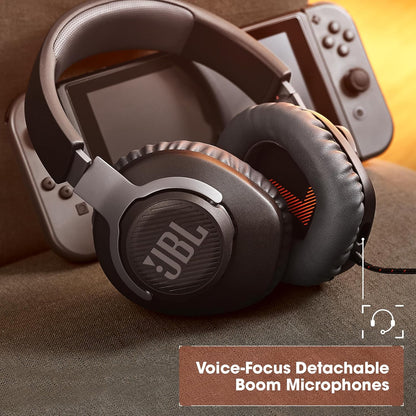 JBL Quantum 100 - سماعات رأس سلكية للألعاب - أبيض، كبير