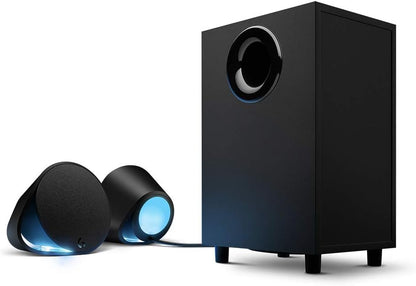 نظام مكبر صوت للألعاب Logitech G560 PC مع صوت محيطي 7.1 DTS:X فائق، LIGHTSYNC RGB قائم على اللعبة، مكبري صوت ومضخم صوت، بلوتوث، USB، تجربة ألعاب غامرة - أسود