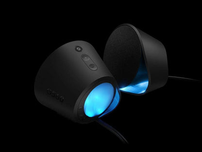 نظام مكبر صوت للألعاب Logitech G560 PC مع صوت محيطي 7.1 DTS:X فائق، LIGHTSYNC RGB قائم على اللعبة، مكبري صوت ومضخم صوت، بلوتوث، USB، تجربة ألعاب غامرة - أسود
