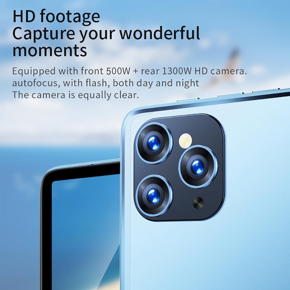 تابلت UMIIO A10 Pro أزرق جديد فائق النحافة نظام تشغيل أندرويد 11.0 شاشة 10.1 بوصة عالية الدقة كاميرا عالية الدقة 8 ميجابكسل + 13 ميجابكسل تابلت للألعاب