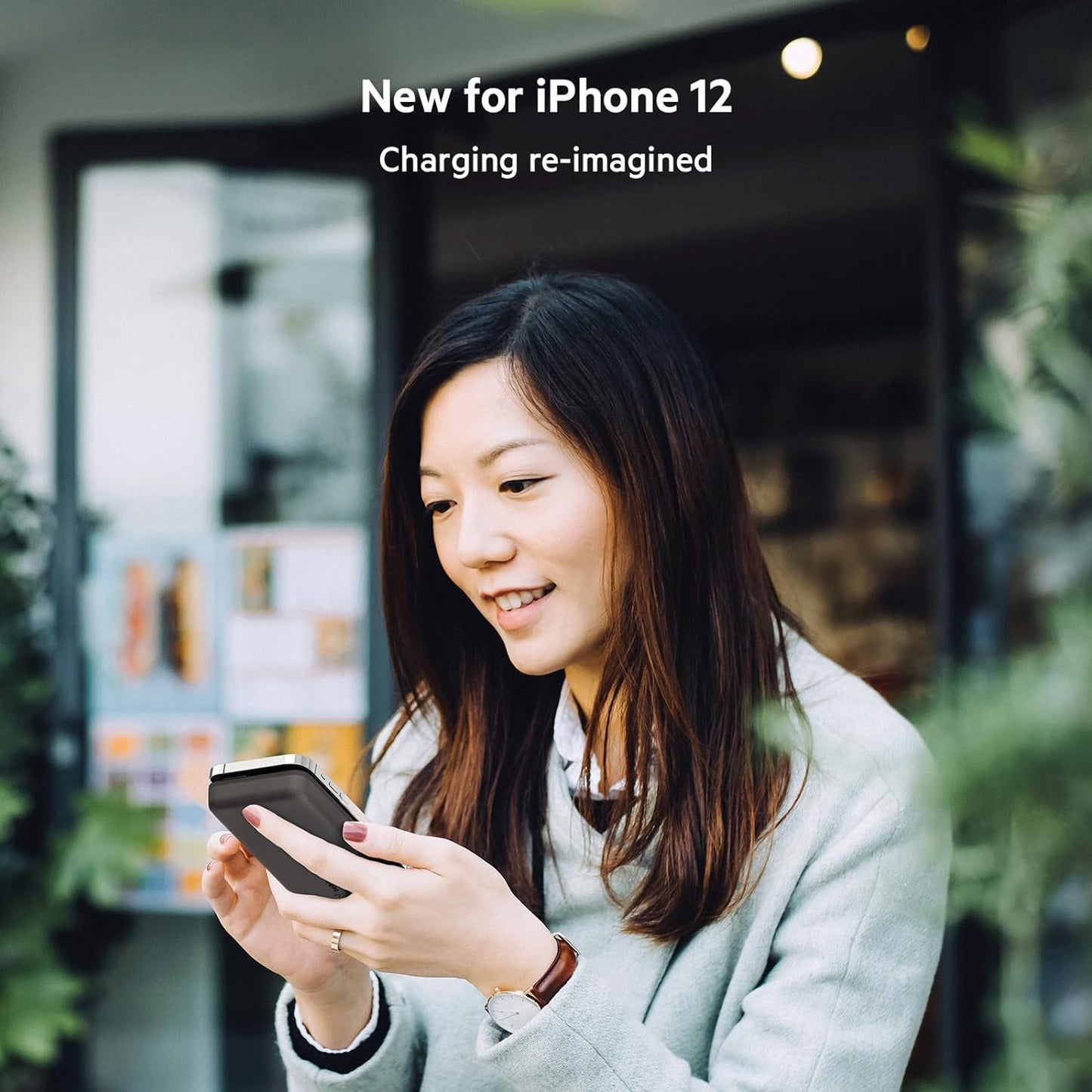 بنك الطاقة Belkin BoostCharge المغناطيسي 10 كيلو مللي أمبير في الساعة - شاحن iPhone سريع مغناطيسي 7.5 وات - شاحن لاسلكي لحزمة البطارية المتوافقة مع MagSafe - شاحن USBC - شاحن محمول لأجهزة iPhone 14 وiPhone 13 و12