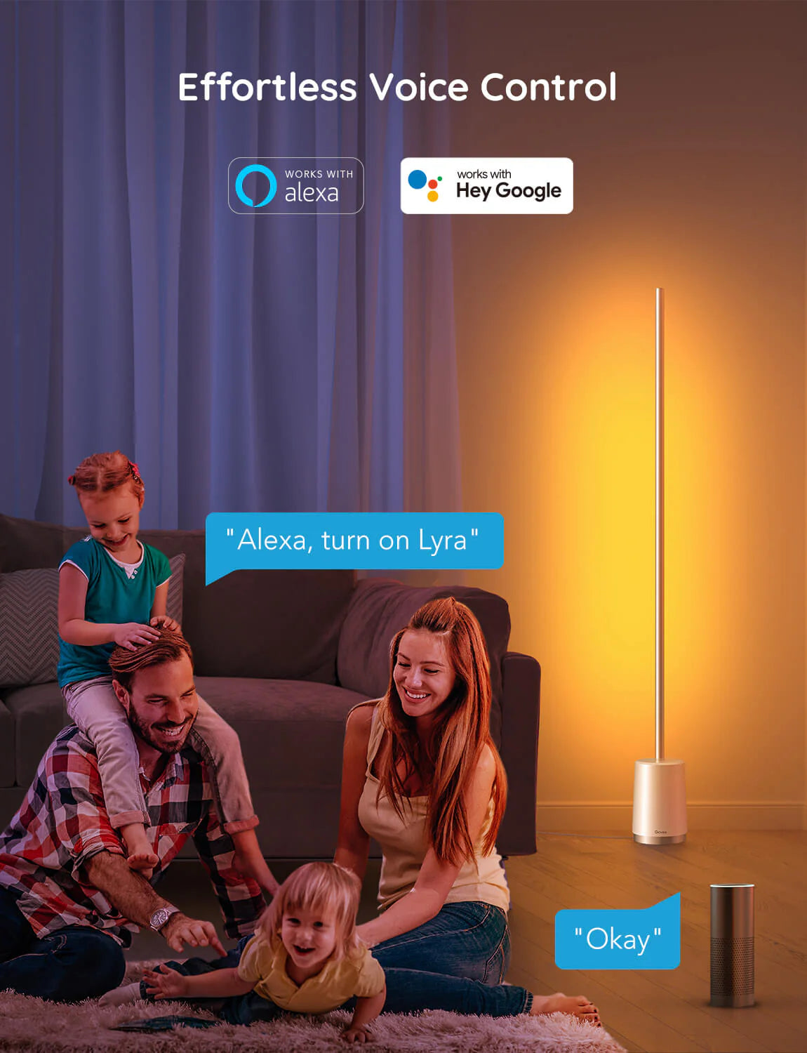 مصباح أرضي زاوية من Govee Lyra RGBICWW (H6072)