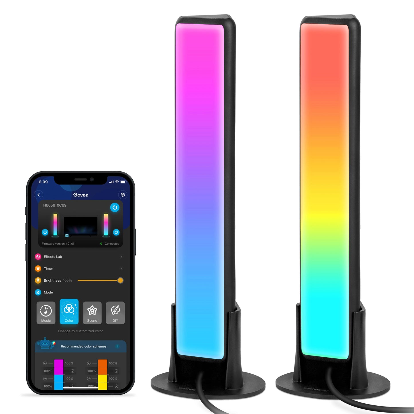 أشرطة الإضاءة Govee RGBICWW Flow Plus WiFi + Bluetooth ( H6056 )