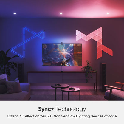 Nanoleaf 4D - كاميرا مزامنة التلفزيون ومجموعة شريط إضاءة متدرج ذكي قابل للتحكم، مصابيح خلفية LED للتلفزيون غامرة، إضاءة متحيزة للمسرح المنزلي وألعاب وحدة التحكم (أجهزة تلفزيون وشاشات تصل إلى 85 بوصة)