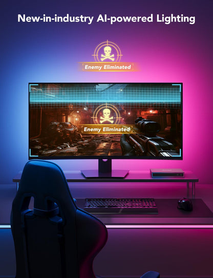 مجموعة Govee AI Gaming Sync Box من إضاءة Ambilight التكيفية لقطر 55-65 بوصة، (H6602)