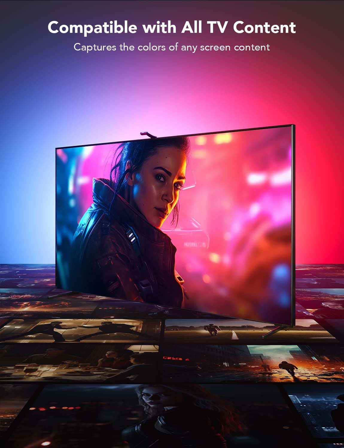 إضاءة خلفية LED من Govee Envisual لأجهزة التلفاز مقاس 75-85 بوصة - H6199