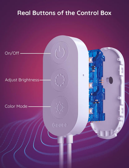 مصابيح شريط LED ذكية Govee 30M H615E، مصابيح LED WiFi RGB تعمل مع Alexa ومساعد Google، شريط إضاءة متغير اللون مع مزامنة الموسيقى، أضواء LED يتم التحكم فيها من خلال التطبيق لغرفة النوم والحفلات وغرفة المعيشة