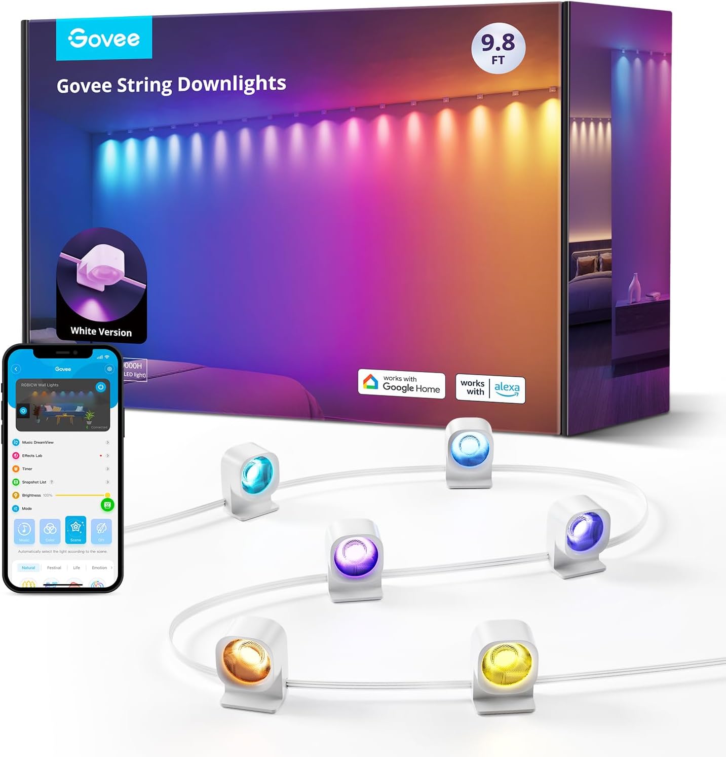 SMART WALL LIGHT Nordeco RGBIC Symphony Wall شنقًا (مجموعة سلسلة)