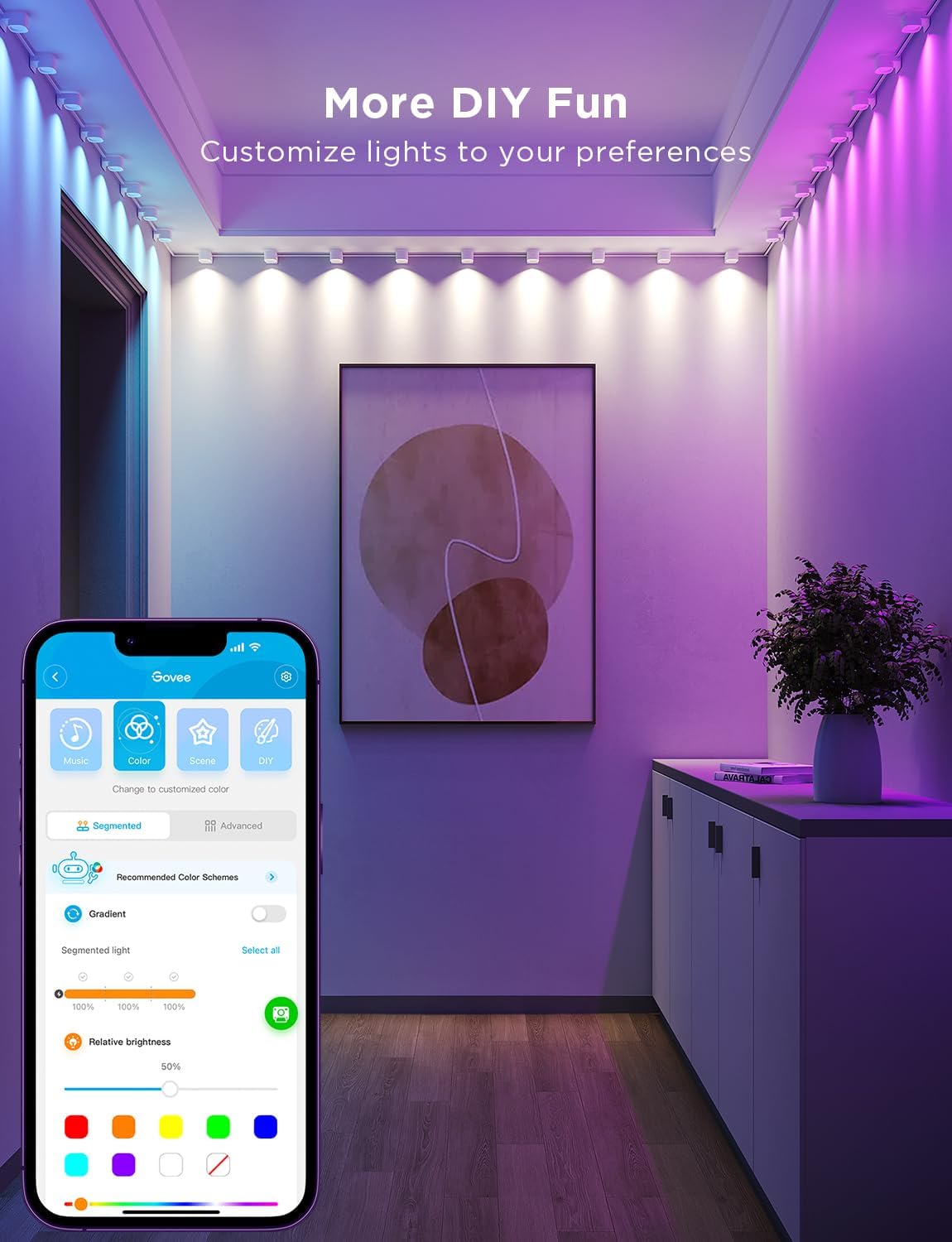 SMART WALL LIGHT Nordeco RGBIC Symphony Wall شنقًا (مجموعة سلسلة)