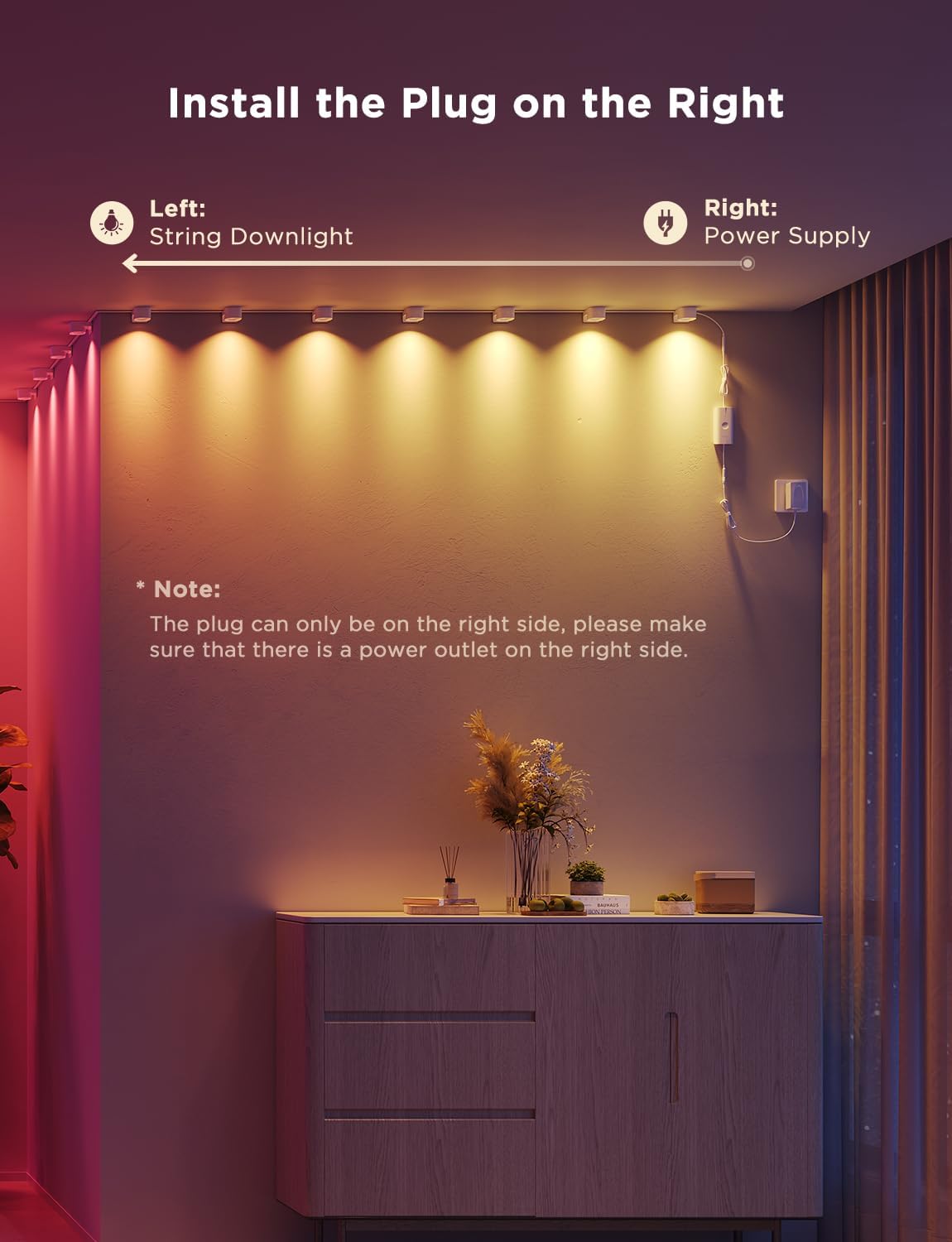 SMART WALL LIGHT Nordeco RGBIC Symphony Wall شنقًا (مجموعة سلسلة)