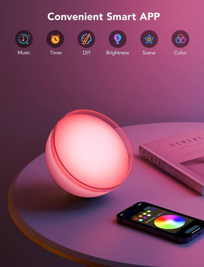 Govee Ambient مصباح طاولة محمول يعمل مع اليكسا و هاي غوغل H6058