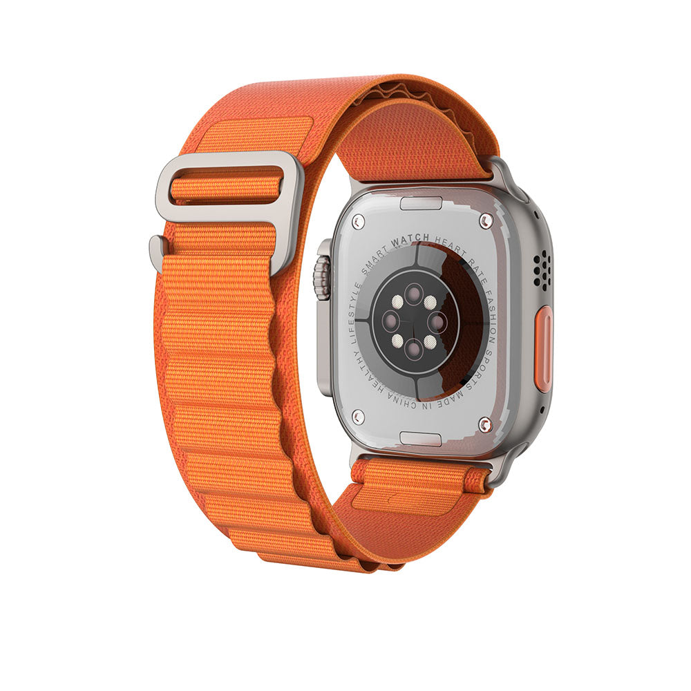 ساعة DT NO.1 Ultra Max Plus الأصلية SmartWatch بحزام مزدوج برتقالي وأسود