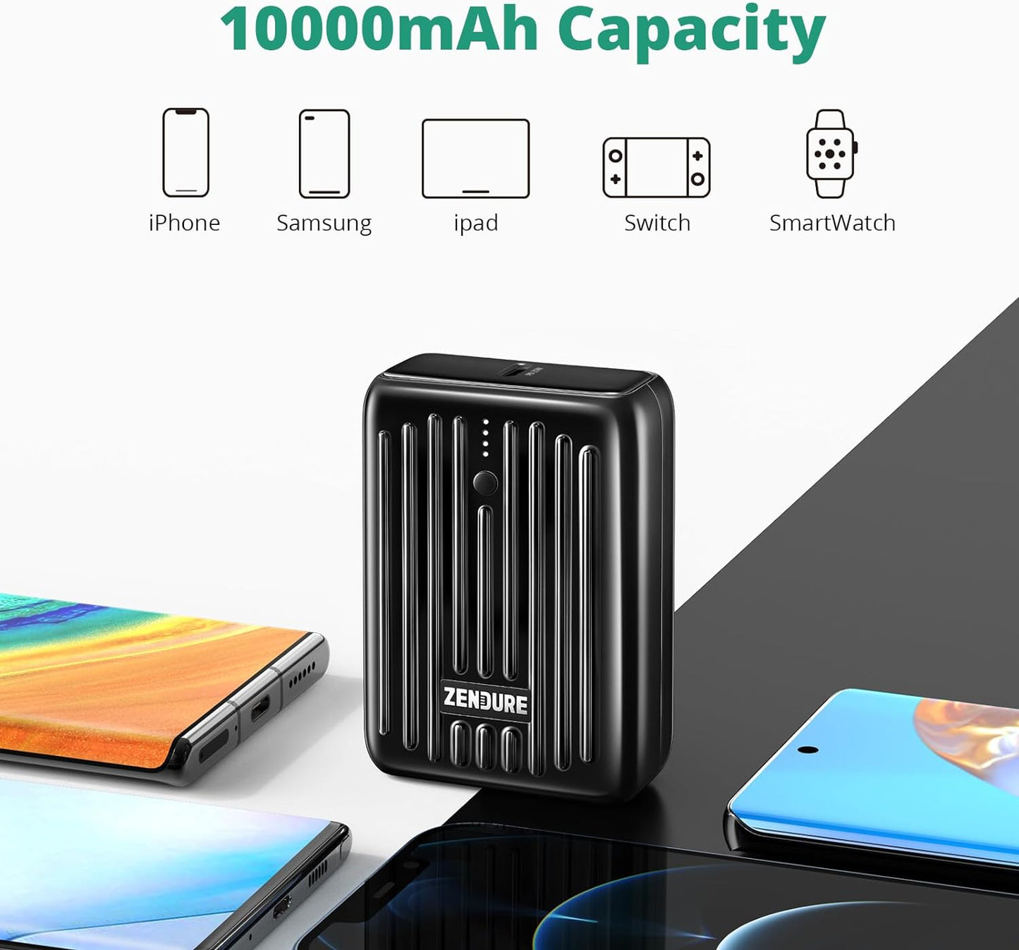 بنك الطاقة المحمول SuperMini بقدرة 10000 مللي أمبير/20 واط PD