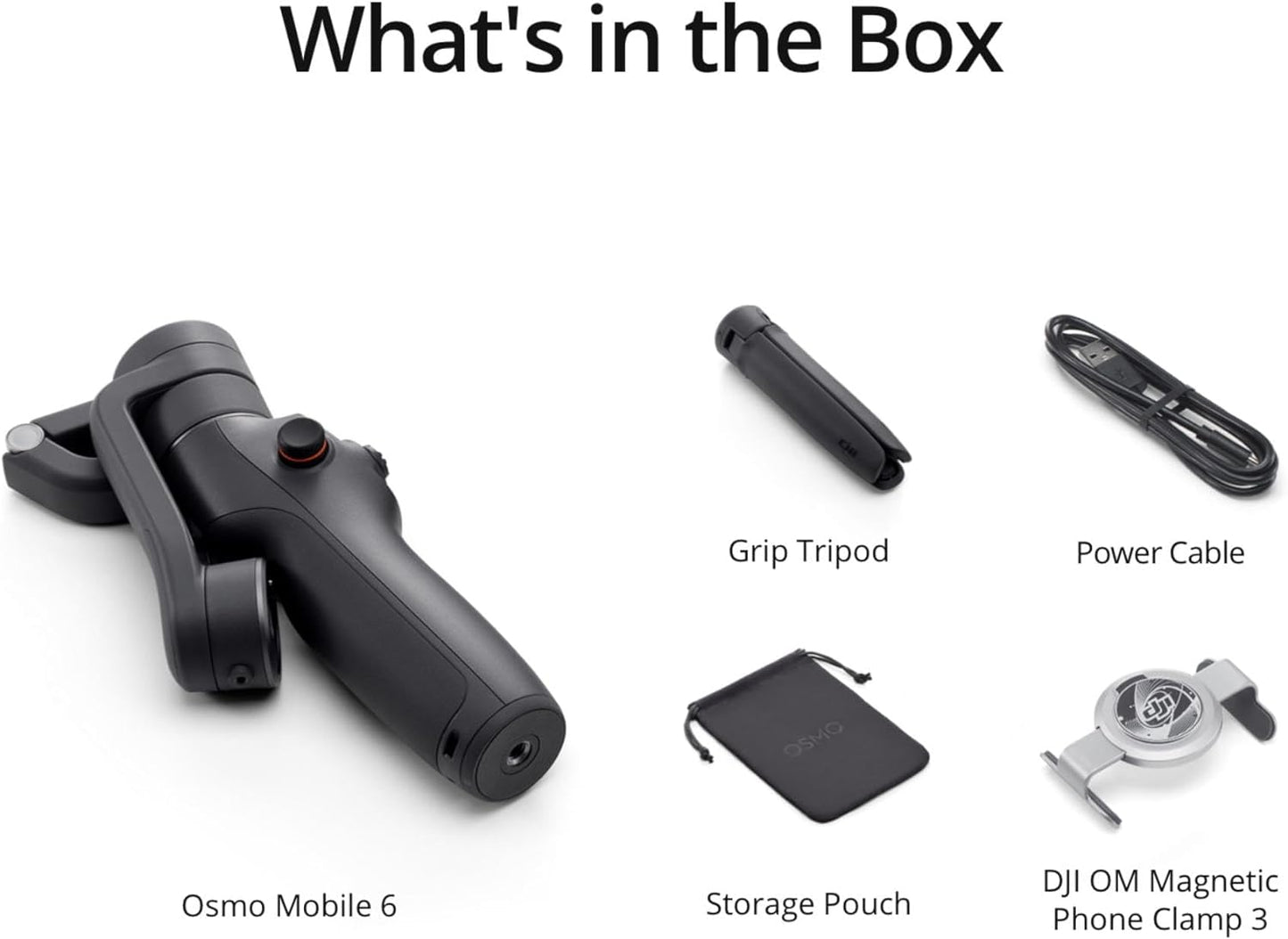 مثبت انحراف للهواتف الذكية DJI Osmo Mobile 6، انحراف للهاتف ثلاثي المحاور، قضيب تمديد مدمج، محمول وقابل للطي، انحراف Android وiPhone مع ShotGuides، مثبت تسجيل الفيديو، فيديو YouTube TikTok