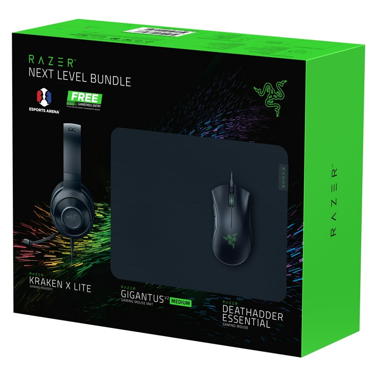 Razer Battle Bundle - DeathAdder V2 -BlackShark V2 X- Gigantus V2 M - Black