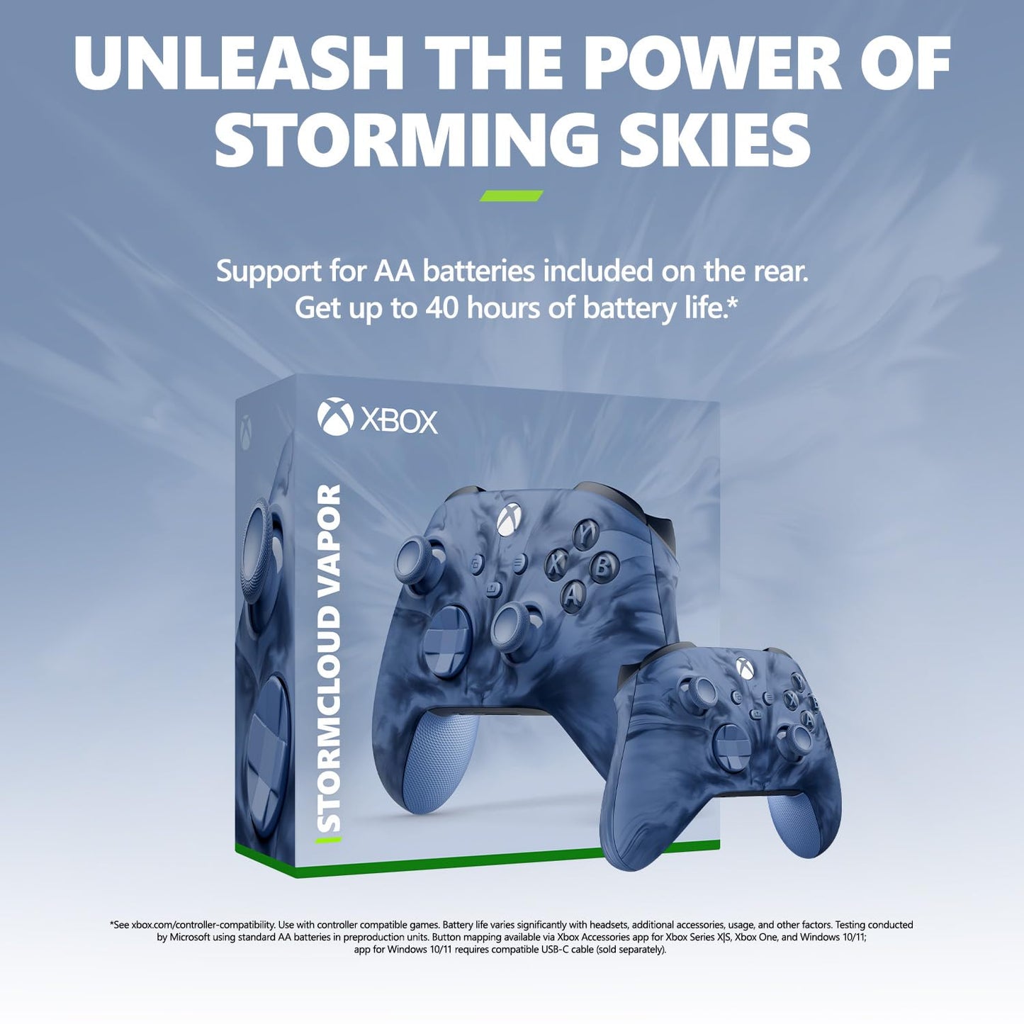 وحدة تحكم الألعاب اللاسلكية لإصدار خاص من Xbox - Stormcloud Vapor - Xbox Series X|S وXbox One وWindows PC وAndroid وiOS